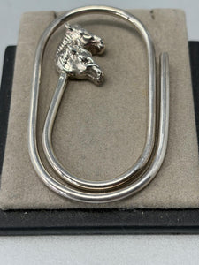 Vintage Sterling Silver Horses Head Money Clip