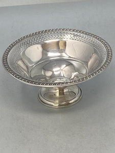 Sterling Silver Pierced Dish with Gadroon Border