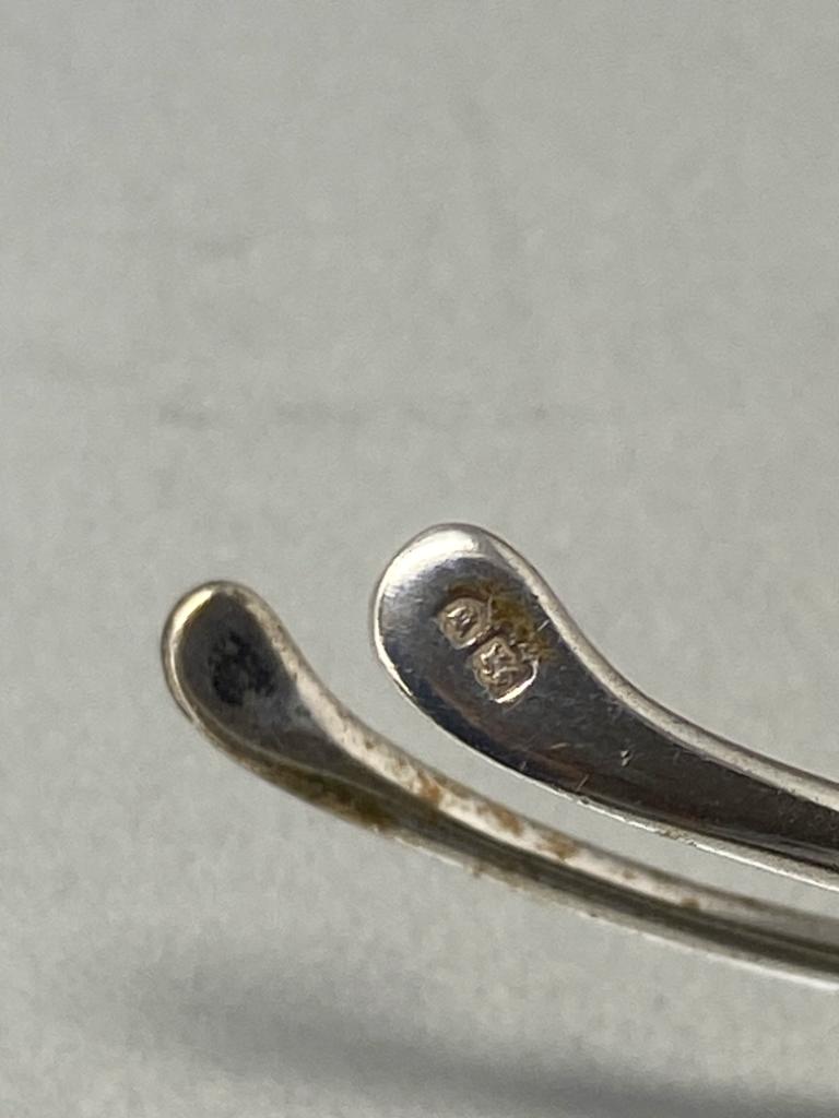 Antique Sterling Silver Wishbone Sugar Tongs
