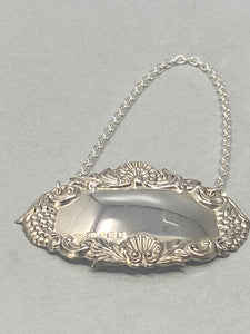 Plain Sterling Silver Wine Label