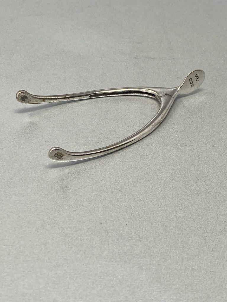 Antique Sterling Silver Wishbone Sugar Tongs
