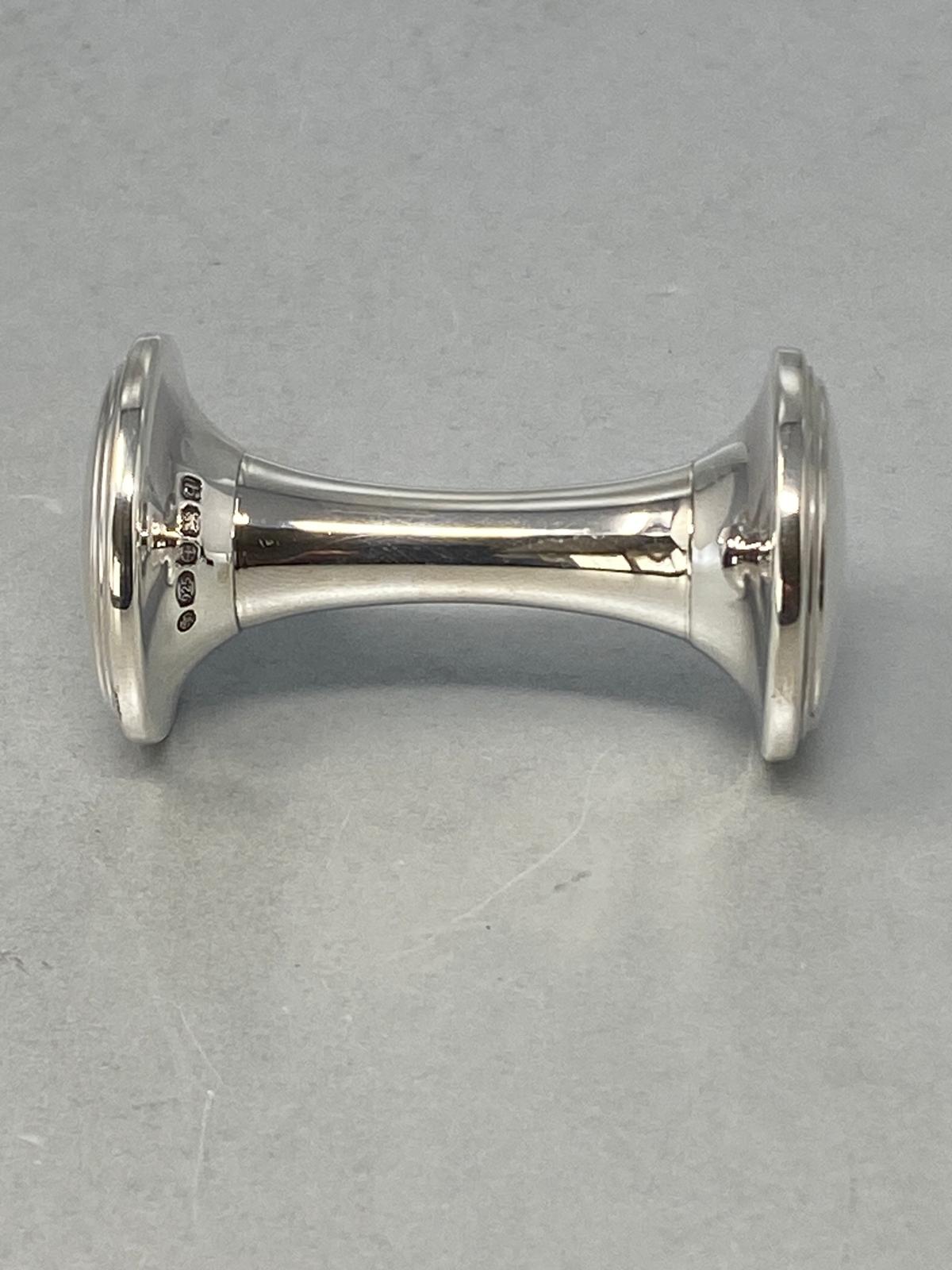 Sterling Silver Baby Rattle - Hallmarked Birmingham 2015