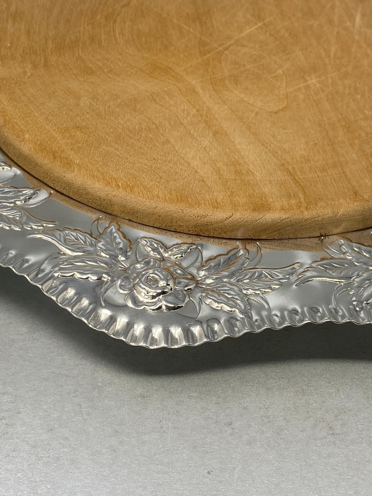 Antique Silver Plate Bread/Cheese Board
