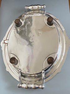 Antique Silver Plated Venison Dish/Well & Tree