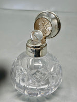 Load image into Gallery viewer, Sterling Silver and Cut Glass Perfume Bottle
