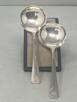 Load image into Gallery viewer, Pair of Art Deco Style Silver Plated Cream Ladles
