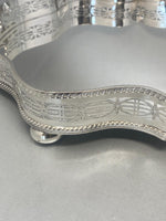 Load image into Gallery viewer, Silver Plated Gallery Tray with Gadroon Border
