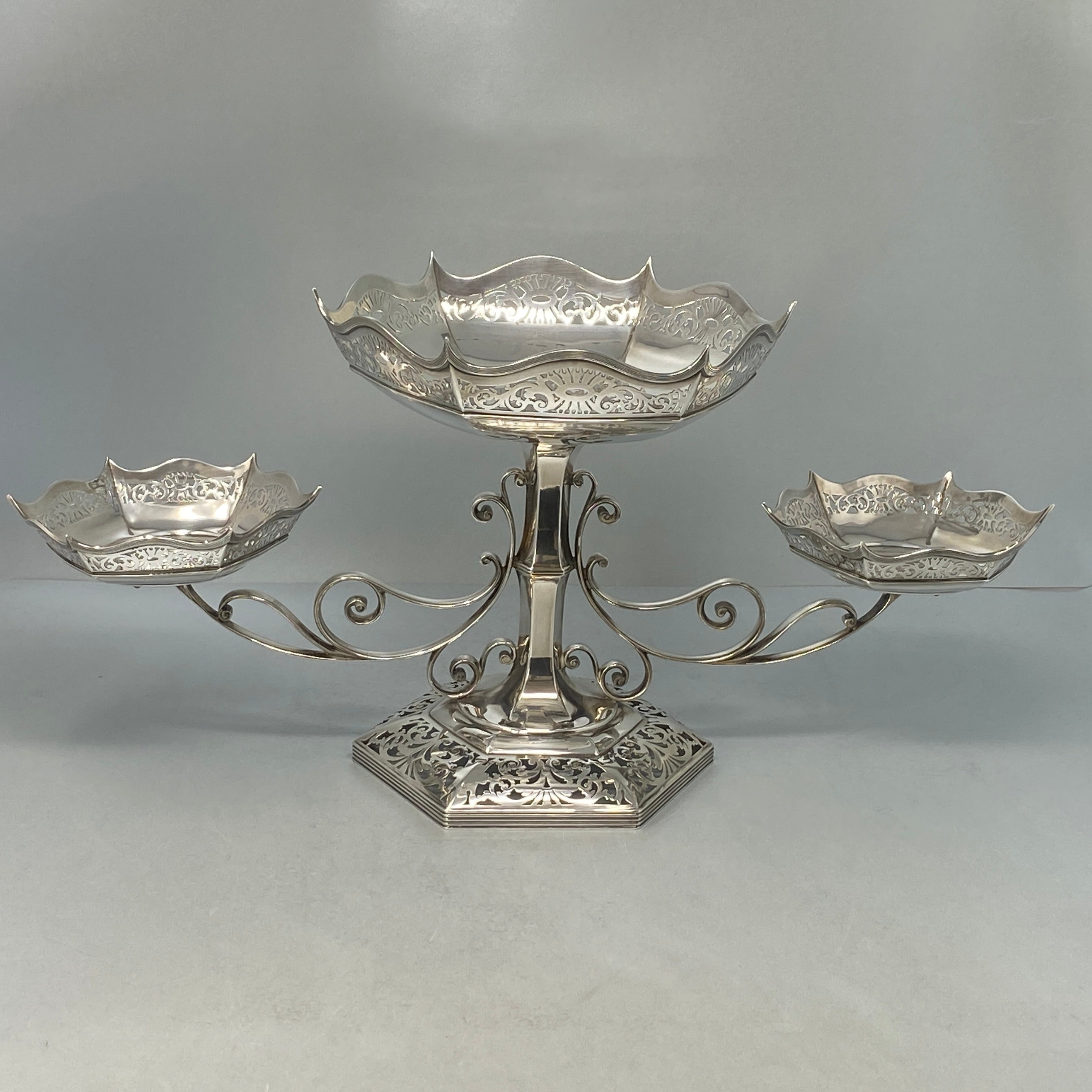 Antique Sterling Silver Centrepiece by Walker & Hall