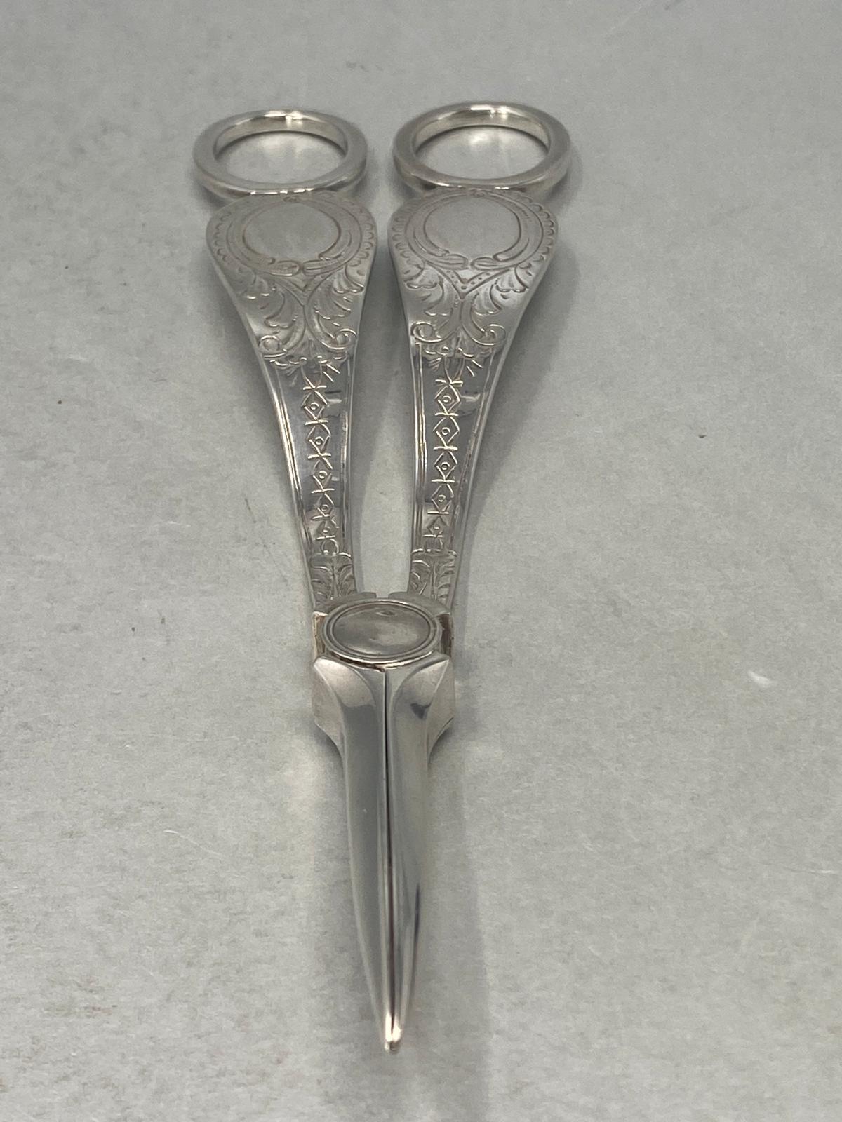 Antique Silver Plated Grape Scissors