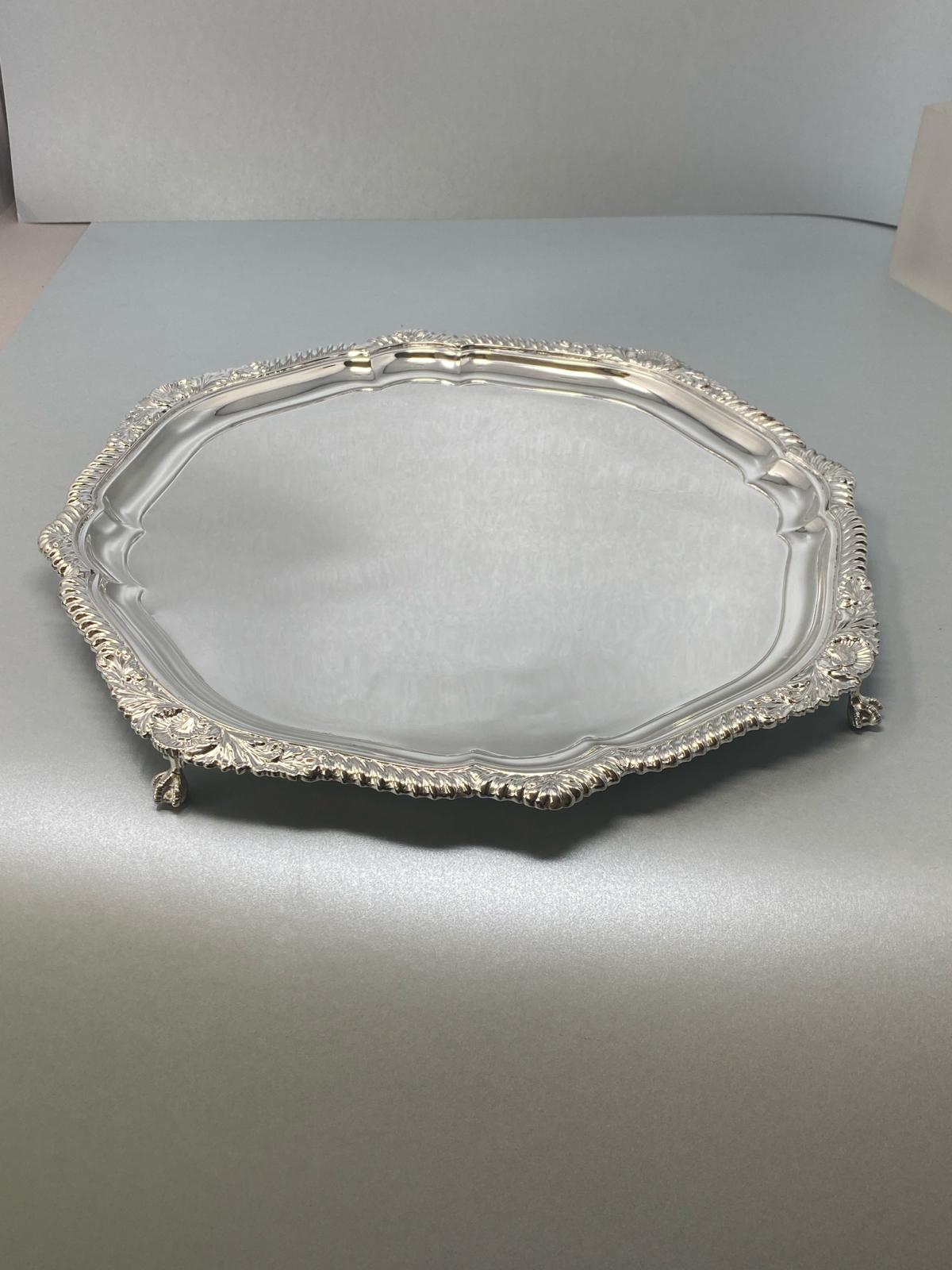 Antique Victorian Silver Plated Salver