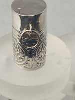 Load image into Gallery viewer, Sterling Silver Tall Chased Pill Box
