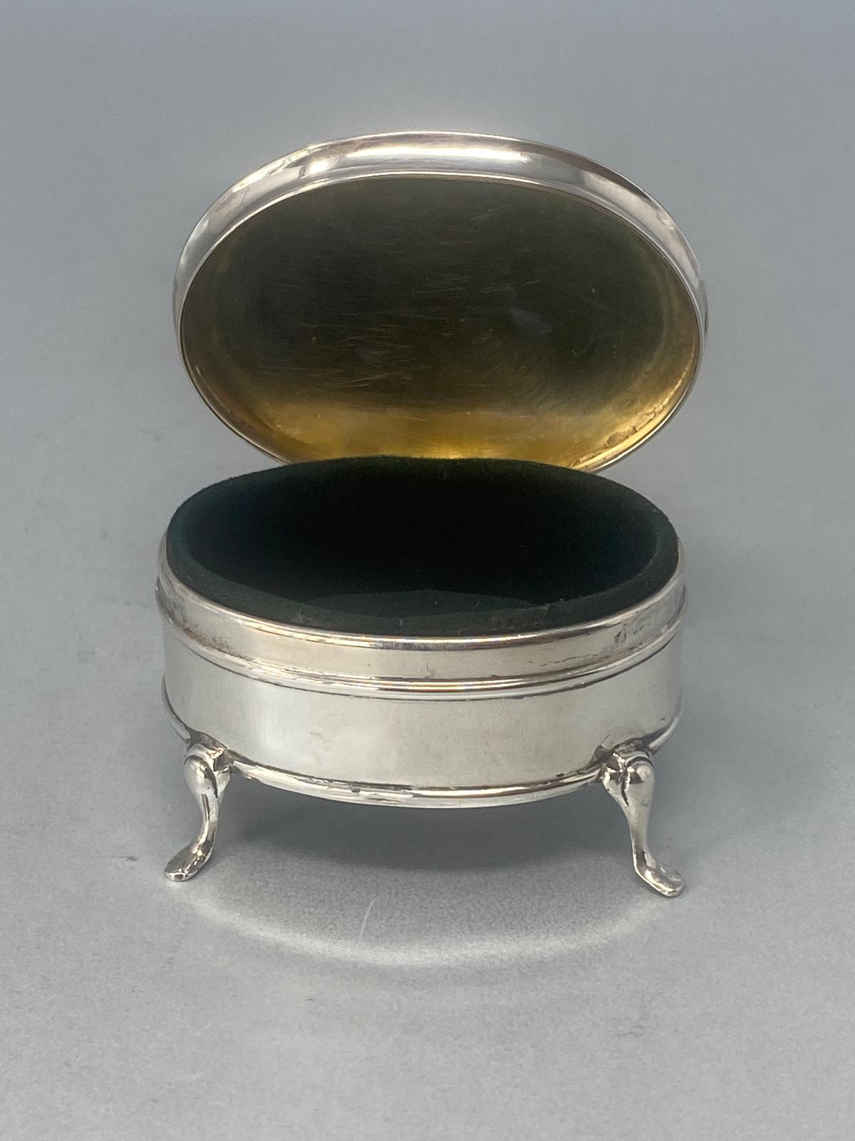 Antique Sterling Silver Trinket/Ring Box Hallmarked : Chester 1924