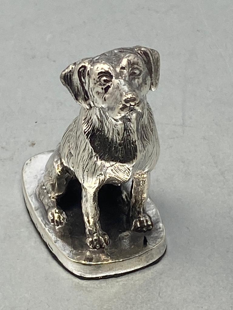 Sterling Silver Sitting Labrador
