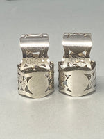 Load image into Gallery viewer, Silver Plated Set of Four Napkin Rings
