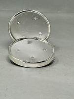Load image into Gallery viewer, Pair of Sterling Silver Drinks Coaster Mats
