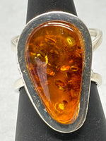 Load image into Gallery viewer, Sterling Silver &amp; Amber Ring
