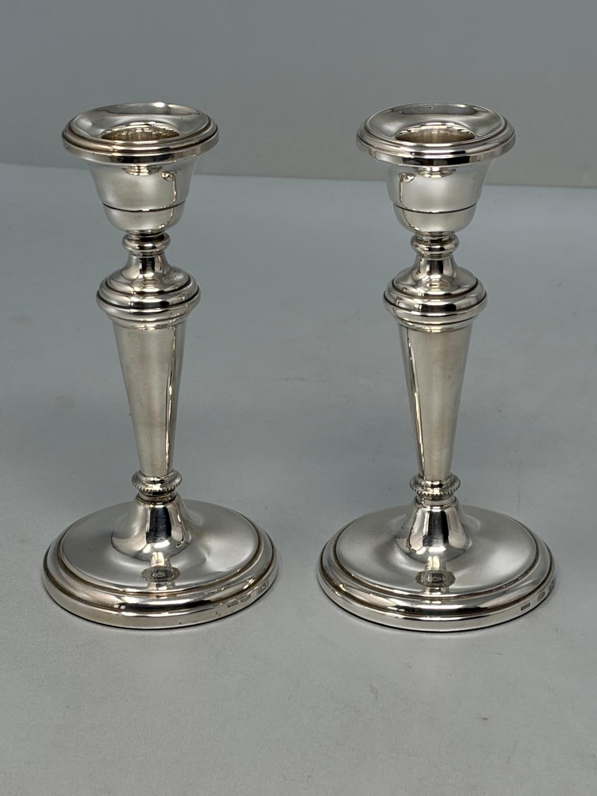 Pair of Sterling Silver Candlesticks