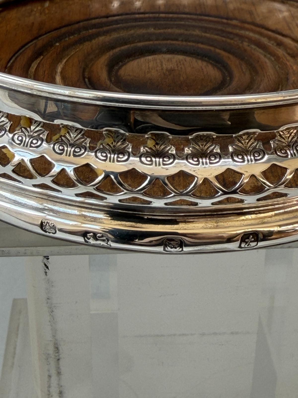 Sterling Silver Pierced Wine Coaster