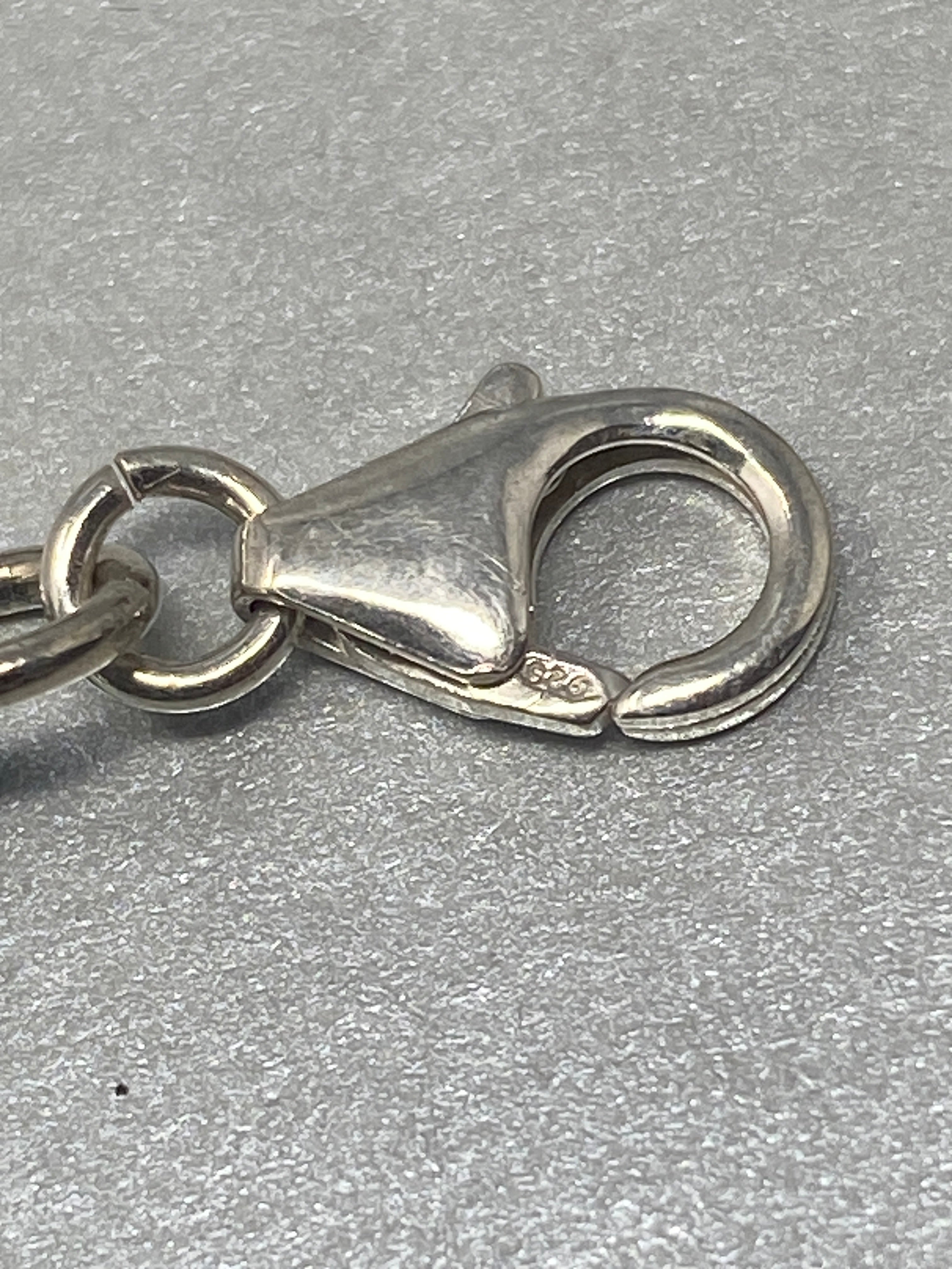 Sterling Silver & Garnet Bracelet