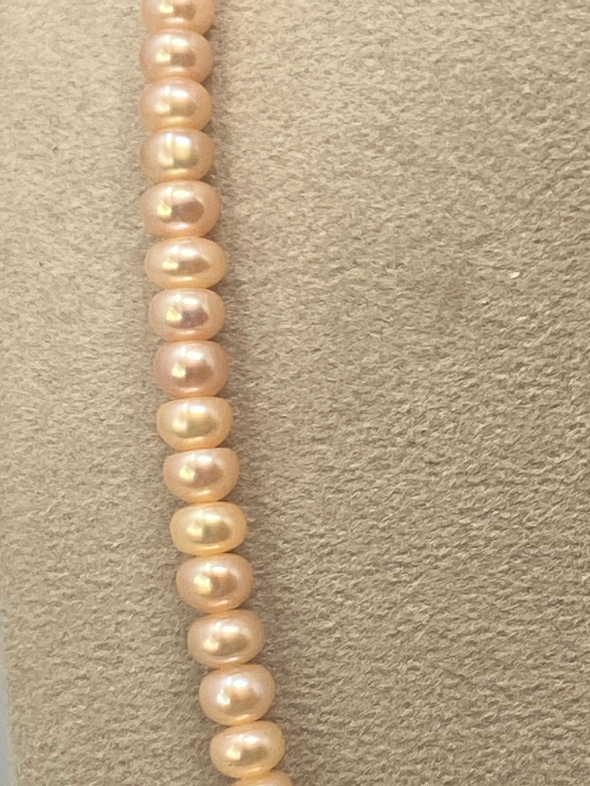 Sterling Silver & Pink Sea Pearl Necklace
