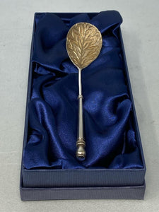 Antique Silver Plated Leaf Spoon