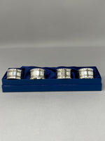 Load image into Gallery viewer, Set of Four Antique Silver Plated Napkin Rings
