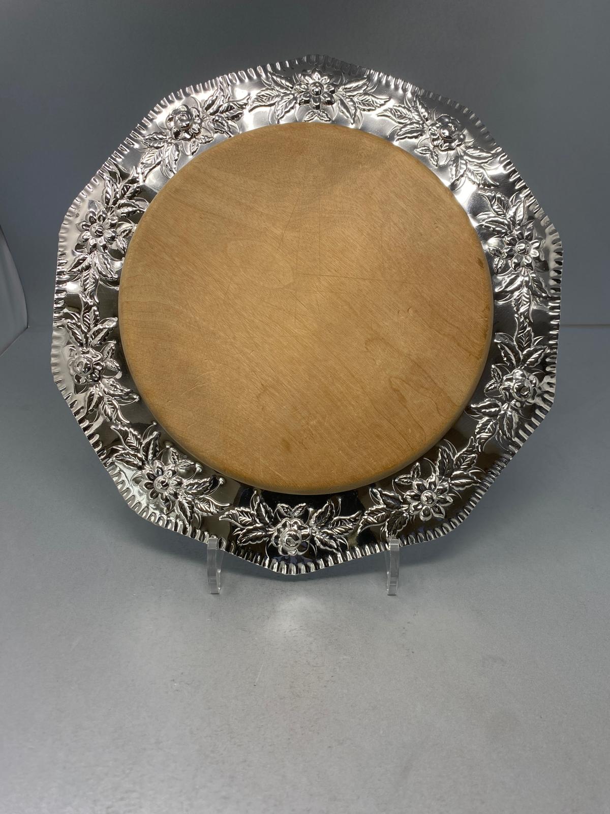 Antique Silver Plate Bread/Cheese Board