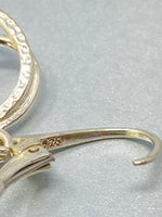 Load image into Gallery viewer, Sterling Silver and Amber Heart Shaped Earrings
