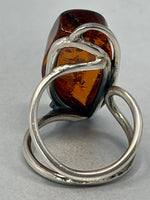 Load image into Gallery viewer, Sterling Silver and Amber Ring
