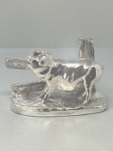 Sterling Silver Pig - fully Hallmarked