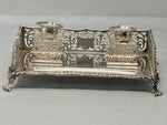 Load image into Gallery viewer, Antique Sterling Silver Two Bottle Inkstand
