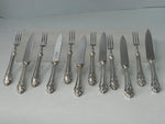 Load image into Gallery viewer, 12 Piece Sterling Silver Dessert Cutlery

