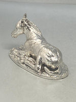 Load image into Gallery viewer, Sterling Silver Hose - Foal Laying Down Model
