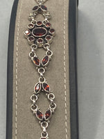 Load image into Gallery viewer, Sterling Silver &amp; Garnet Bracelet

