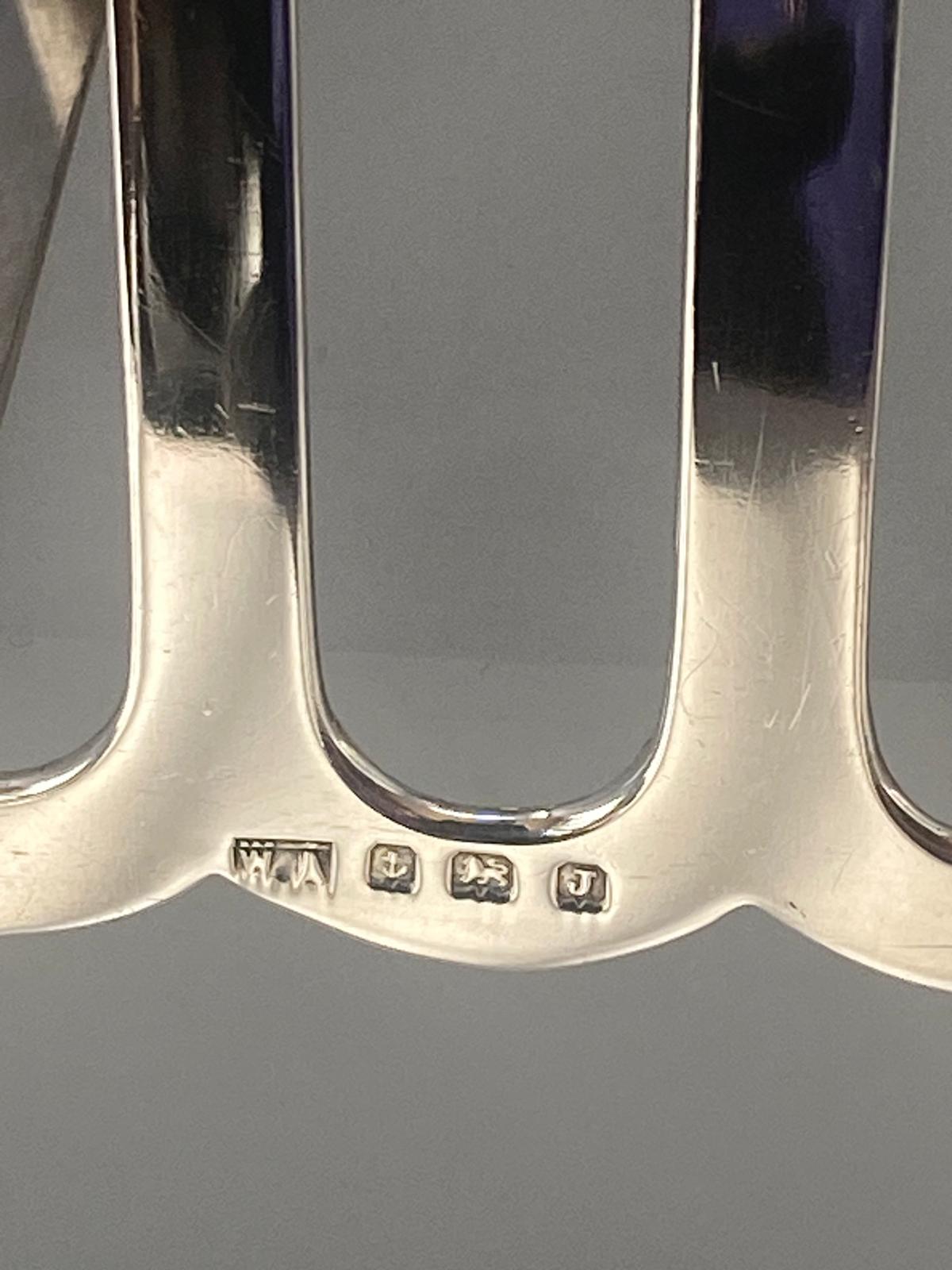 Sterling Silver 5 Bar Toast/Letter Rack by William Adams