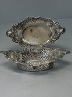 Load image into Gallery viewer, Pair of Antique Sterling Silver Pierced Dishes

