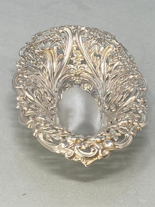 Antique Sterling Silver Pierced Sweet Dish