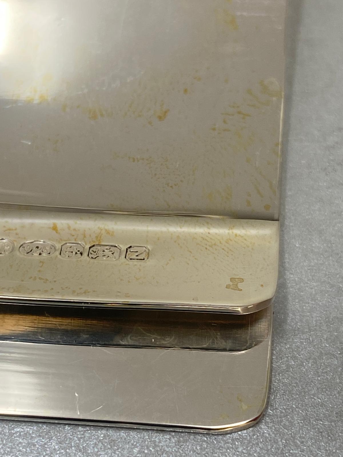 Sterling Silver Heavy Engine Turned Design Money Clip