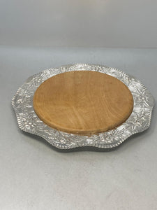 Antique Silver Plate Bread/Cheese Board