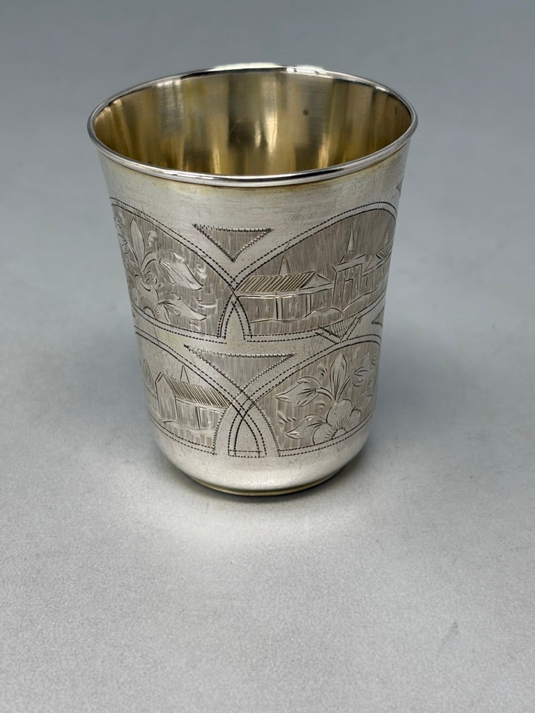 Antique Russian Sterling Silver Beaker