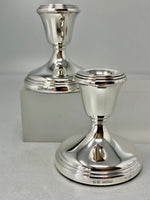 Load image into Gallery viewer, Pair of Sterling Silver Candlesticks - never been used
