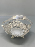 Load image into Gallery viewer, Antique Victorian Silver Plated Swing Handle Basket
