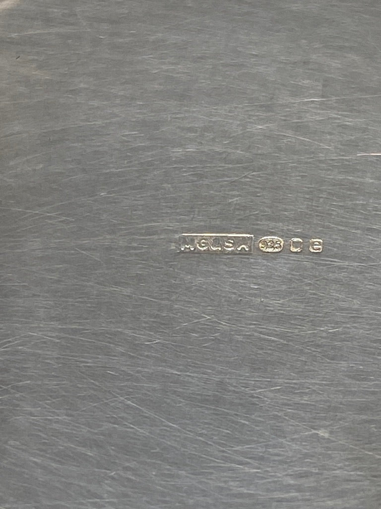 Sterling Silver Round Chased Pill Box