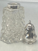 Load image into Gallery viewer, Sterling Silver and Crystal Glass Sugar Caster
