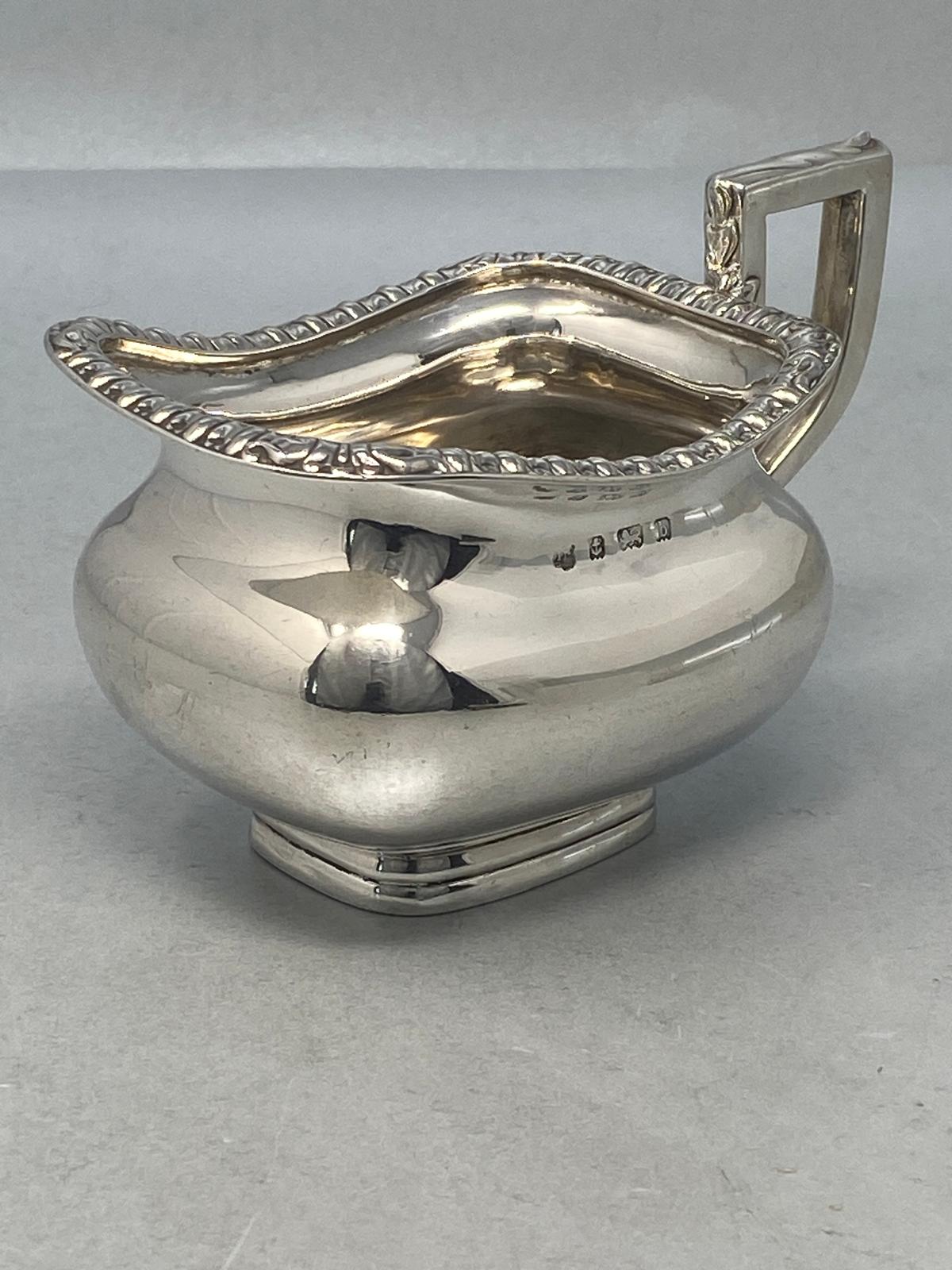 Antique Sterling Silver Oblong Cream/Milk Jug