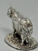 Load image into Gallery viewer, Sterling Silver Highland Cattle Model - full english hallmark

