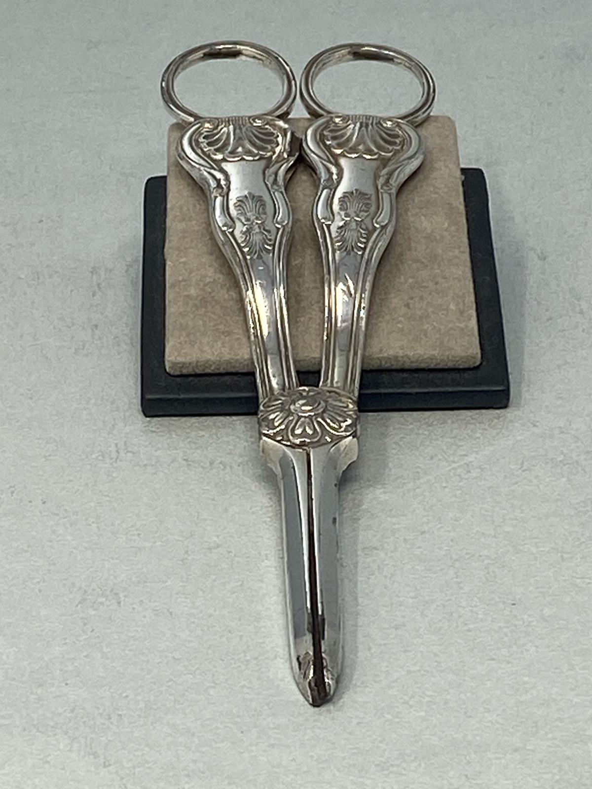 Antique Victorian Silver Plated Grape Scissors