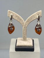 Load image into Gallery viewer, Sterling Silver and Natural Baltic Amber Earrings

