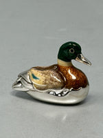 Load image into Gallery viewer, Sterling Silver &amp; Enamel Duck by Saturno
