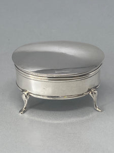 Antique Sterling Silver Trinket/Ring Box Hallmarked : Chester 1924